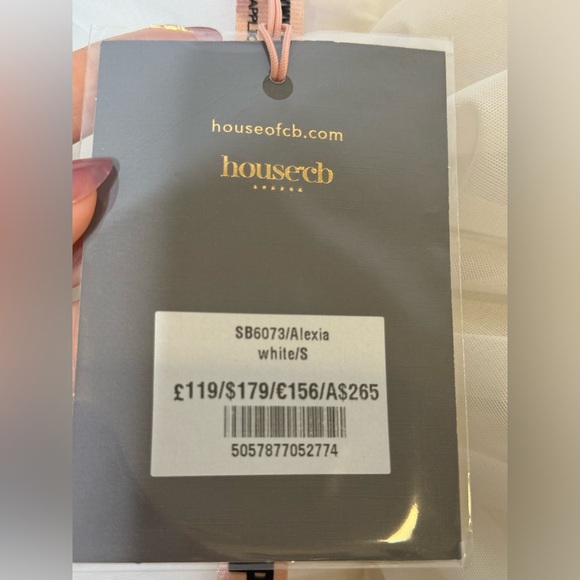 house of cb ALEXIA White Ruched Midi Dress - Picture 10 of 10